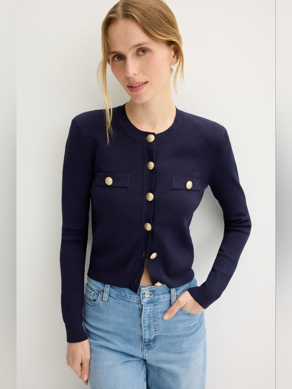 L'agence Toulouse Crew Neck Cardigan